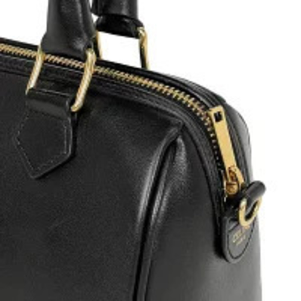Celine Leather Triomphe Black Cuir Boston Handbag Bag - Picture 6 of 7